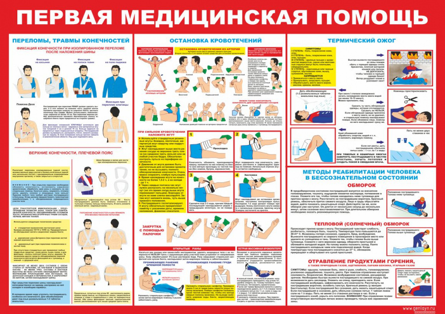 Комплект плакатов "Первая медицинская помощь" ф. А-3