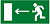 Знак  100*200мм пленка фотолюм,  Направление к эвакуационному выходу налево,  ГОСТ 12.4.026-2015