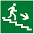 Знак  150*150мм пленка фотолюм, направление к эвакуационному выходу по лестнице вниз (направо)  ГОСТ